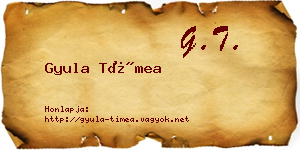 Gyula Tímea névjegykártya