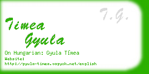 timea gyula business card
